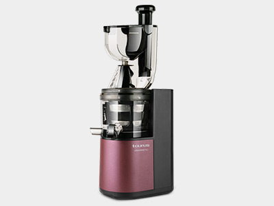 Color Rosa Taurus Liquajuice Pro-Licuadora extraccion en Frio 200 W, 43 RPM, Sistema antigoteo 